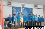 Pengurus PMII Cabang Padang masa khidmat 2015-2016 di lantik di aula Fakultas Kedokteran Unand, Minggu (29/3/2015). (foto istimewa)