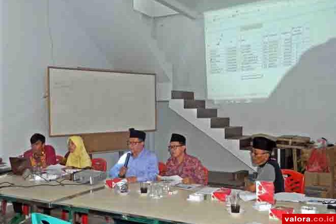 Tim Relawan pasangan HM Ramlan Nurmatias SH Dt Nan Basa & H Irwandi SH Dt Batujuah menjelang proses verifikasi dilapangan dari 23 Juni 15 sampai 6 Juli 2015, mengikuti Bimbingan Tekhnis dan Pembekalan yang dilakukkan Kordiv Teknis KPU Bukittinggi, Yasrul.