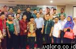 Pengurus PKDP Kota Padang, foto bersama usai silahturahmi dan buka bersama yang dilaksanakan di Hotel Bumiminang, Rabu (2/7/2015). (istimewa)