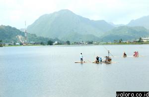 Penampakan Danau Tarusan Kamang saat debit air terisi penuh (hatta/valoranews)