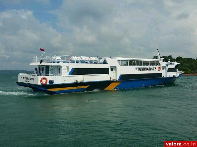 Ilustrasi kapal Mentawai Fast II.
