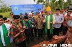 Suasana acara peletakan batu pertama pembangunan gedung Yayasan Tahfidz Ahlul Qur'an Kabupaten Batu Bara - Sumatera Utara. (Dok. ESP)