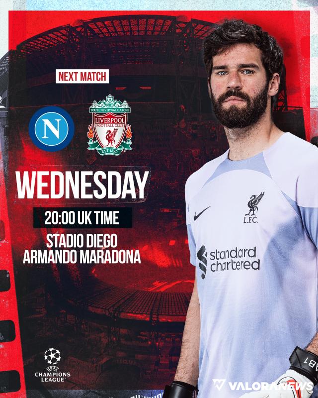 Flyer Napoli vs Liverpool.