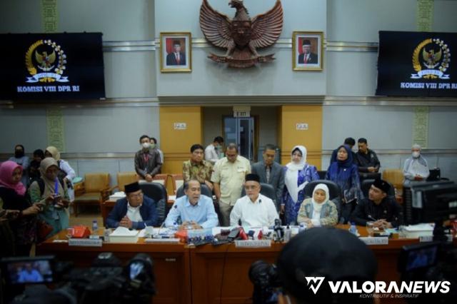 Ketua Komisi VIII DPR RI, Ashabul Kahfi saat konferensi pers Komisi VIII DPR RI di Gedung Nusantara II, DPR RI, Senayan Jakarta pada Rabu (9/2/2023). (humas)
