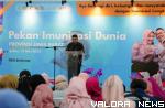 Direktur Operasi Bio Farma, Rahman Roestan memberikan sambutan pada Gebyar Pekan Imunisasi Dunia "Ayo Lindungi Diri, Keluarga dan Masyarakat dengan Imunisasi Lengkap,"  untuk memperingati Pekan Imunisasi Dunia 2023 yang diselenggarakan di Kantor Pusat Bio