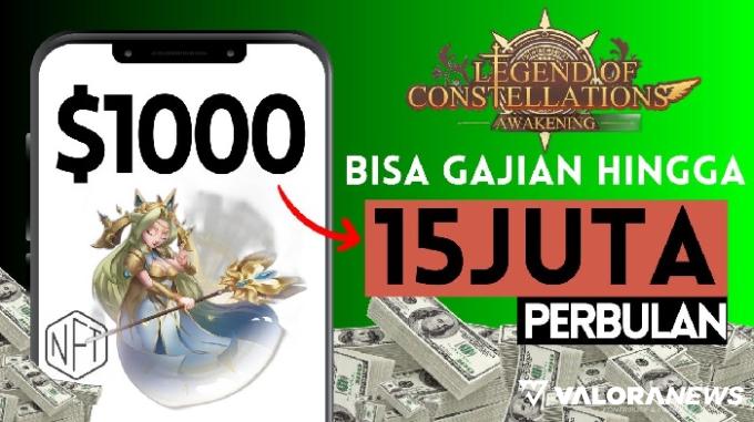 Ilustrasi Aplikasi game online Legend of Constellation (LOC) Awakening penghasil cuang hingga Rp15 juta per bulan. (Foto: Channel Youtube Arifandi Wahyu).