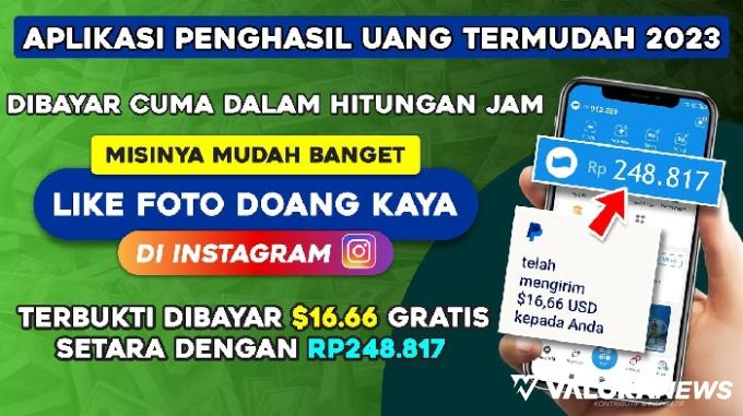 Ilustrasi aplikasi penghasil uang modal like foto raup Rp248 ribu. (Foto: Youtube Naufal354)