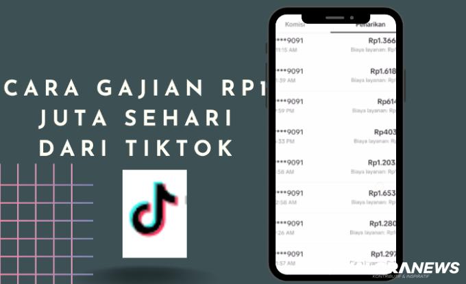 Ilustrasi Cara Gajian Rp1 Juta Sehari dari TikTok (foto: Hendra Satyo/Canva)
