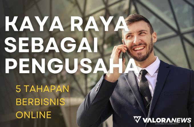 Ilustrasi 5 tahapan berbisnis online. (Foto: Canva)