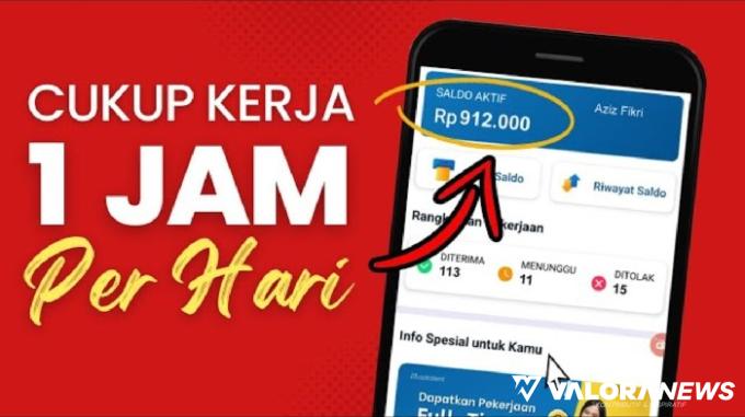 Ilustrasi aplikasi penghasil uang tambahan hingga Rp2 juta per hari. (Foto: Canva)
