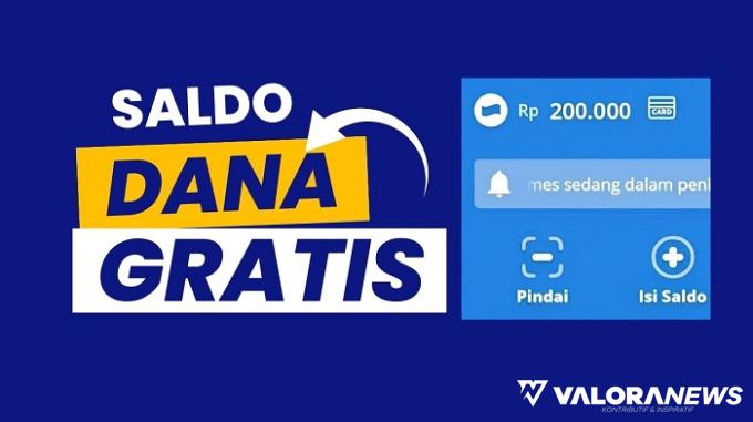 Ilustrasi saldo DANA gratis Rp200 ribu. (Foto: Canva)