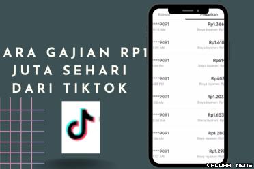 Ilustrasi Cara Gajian Rp1 Juta Sehari dari TikTok (foto: Hendra Satyo/Canva)