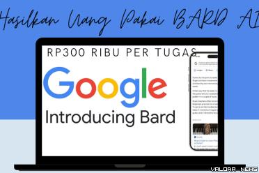 Ilustrasi Bard Google yang bisa hasilkan uang (foto: Youtube Keep Productive/Canva)
