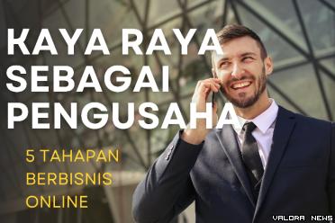 Ilustrasi 5 tahapan berbisnis online. (Foto: Canva)