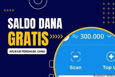 Ilustrasi saldo DANA gratis Rp300 ribu. (Foto: Canva)