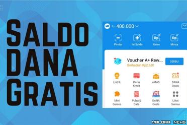 Ilustrasi saldo DANA gratis Rp400 ribu. (Foto: Canva)