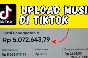 ilustrasi aplikasi penghasil uang modal upload musik ke Tiktok bisa dapat cuan jutaan rupiah. (Foto: channel Youtube Muhammad As'ad)