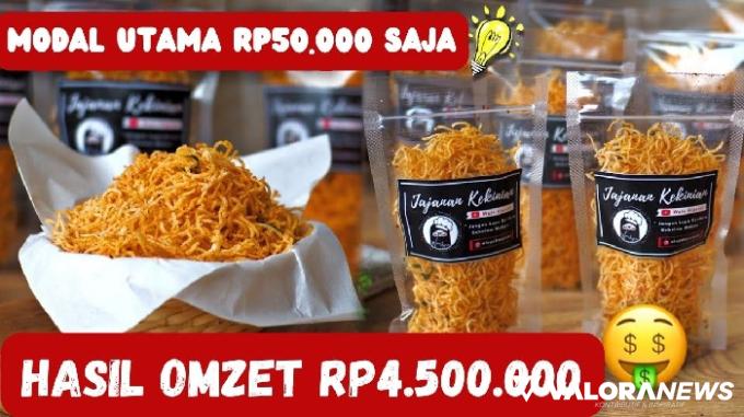 Ilustrasi ide usaha modal Rp50 ribu,  sekali jual langsung ludes. (Foto: channel Youtube Wais Alqorni/Canva)