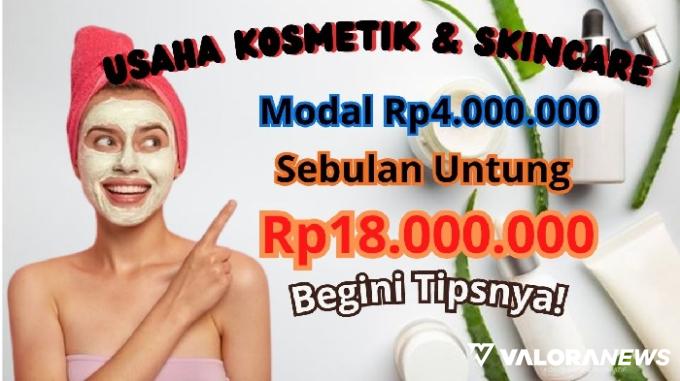 Ilustrasi estimasi modal usaha kosmetik bagi pemula dan car mengembangkannya. (Foto: Pinterest/Canva)