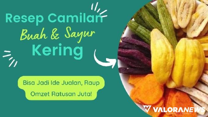 Ilustrasi resep masakan keripik buah &amp; sayur, bisa jadi ide jualan. (Foto: Pinterest/Canva)