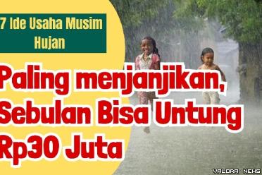 Ilustrasi ide usaha yang menguntungkan di musim hujan. (Foto: Pinterest/Canva)