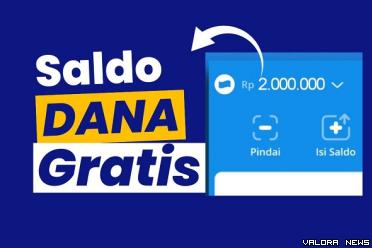 Ilustrasi saldo DANA gratis Rp2 juta. (Foto: Canva)