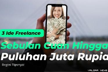 Ilustrasi ide freelance sebulan cuan puluhan juta. (Foto: Pinterest/Canva)