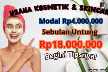 Ilustrasi estimasi modal usaha kosmetik bagi pemula dan car mengembangkannya. (Foto: Pinterest/Canva)