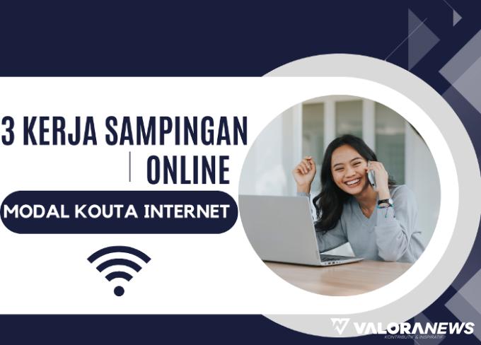 Ilustrasi Kerja Sampingan Online dengan modal kouta internet (foto: Canva)