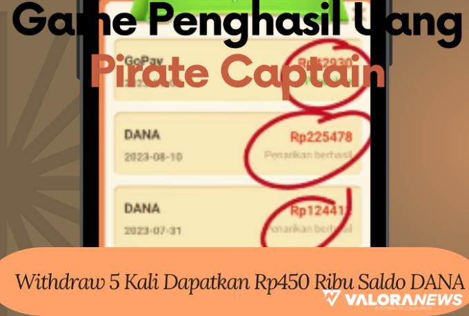 Ilustrasi Game Penghasil Uang Pirate Captain. (foto: Youtube Jadi Berkah/Canva)