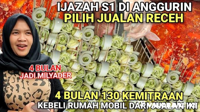 Ilustrasi kisah sukses pedagang street food, 4 bulan jalan sudah punya 130 kemitraan. (Foto: channel Youtube Jajan Ranger)