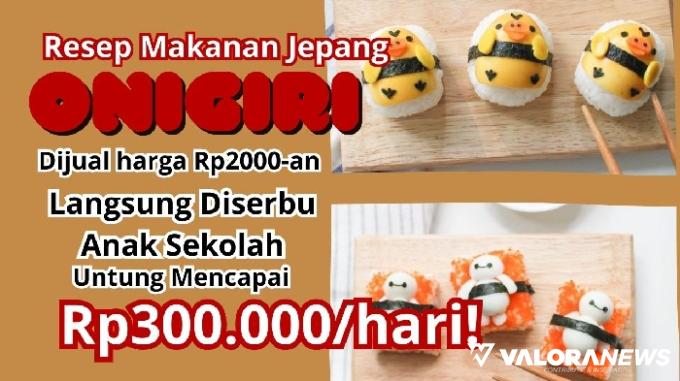 Ilustrasi resep onigiri makanan khas Jepang, bisa jadi ide jualan. (Foto: Canva/Pinterest)