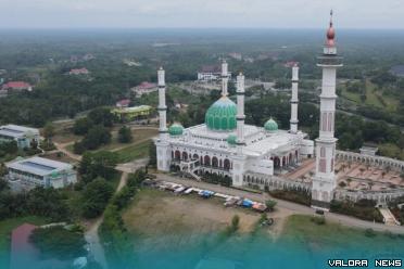 Islamic Centre di Rokan Hulu yang telah masuk dalam program Wisata Religi Berbasis Masjid Bersejarah sebagaimana dikembangkan Kemenparekraf. (humas rohul)