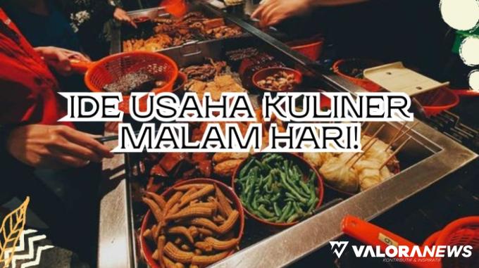 Ilustrasi ide usaha kuliner di malam hari. (Foto: Canva/Pinterest)