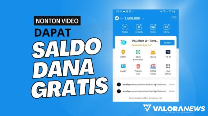 Ilustrasi saldo DANA gratis. (Foto: Canva)