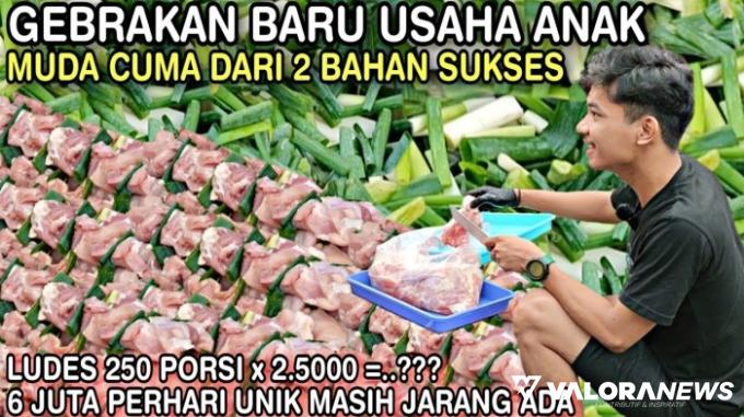 Ilustrasi kisah sukses pemuda asal Tanggerang berjualan ayam bakar tusuk. (Foto: kanal Youtube Zain YS)