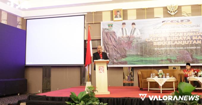 Ketua DPRD Sumbar, Supardi membuka study kelayakan Pengembangan Kawasan Cagar Budaya Maek Berkelanjutan di Padang, Ahad. (humas)