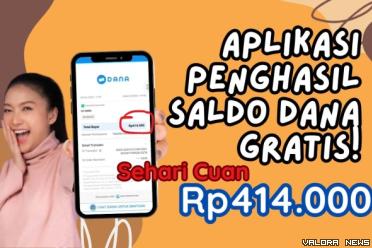 Ilustrasi aplikasi penghasil saldo DANA gratis 2024. (Foto: Canva/kanal Youtube Arifin)