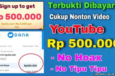 Ilustrasi aplikasi penghasil saldo DANA gratis 2023. (Foto: kanal Youtube Dana Gratis Official)
