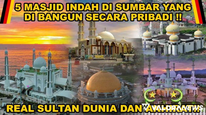 Ilustrasi 5 Masjid Indah di Sumbar yang diklaim dibangun secara uang pribadi. (Foto: YouTube Creative Hamdi)