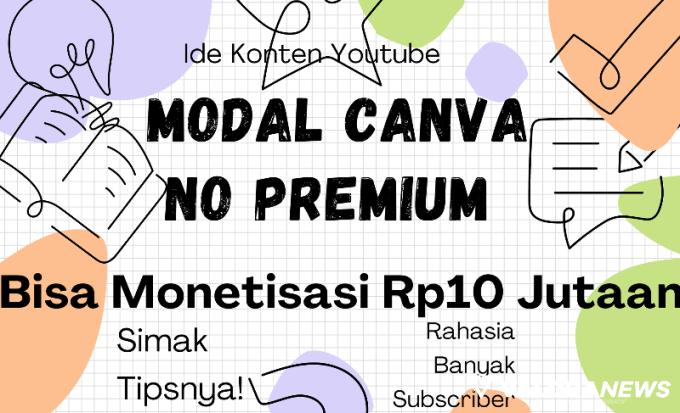 Ilustrasi Monetisasi Youtube Rp10 Juta Pakai Canva (foto: Canva)