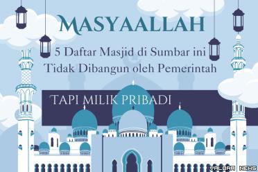 Ilustrasi Masjid di Sumatera Barat (foto: Canva)