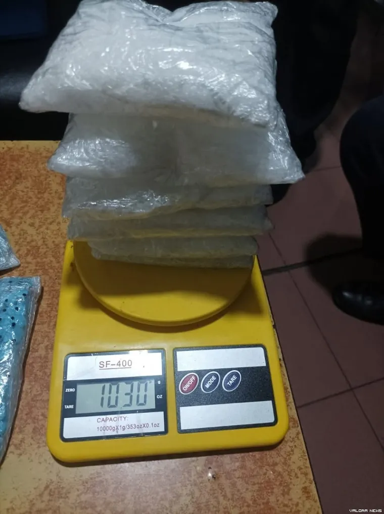 Barang bukti narkoba jenis sabu sabu yang disita avsec BIM