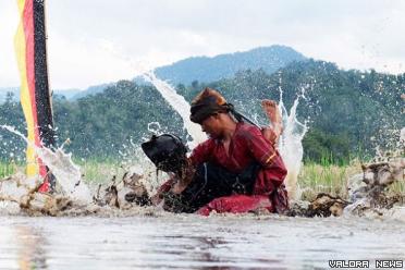 Atraksi silek lanyah di Desa Wisata Kubu Gadang Kota Padang Panjang. (dok dinas pariwisata sumbar)