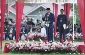 Gubernur Sumbar, Mahyeldi jadi upacara Peringatan Peristiwa Situjuah ke-76 di Lapangan Chatib Soelaiman, Lurah Kincia, Situjuah Batua, Rabu. (humas)