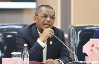 Anggota Komisi XIII DPR RI, Arisal Aziz saat mengikuti RDP dengan Badan Pembinaan Ideologi Pancasila (BPIP) di Gedung Nusantara II, Senayan, Jakarta, Selasa. (humas)