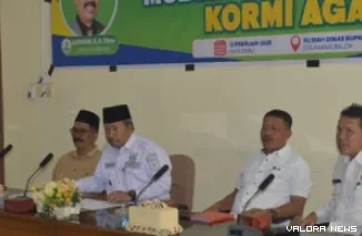 Bupati Agam, Andri Warman saat membuka Muscab KORMI Agam di Rumah Dinas Bupati Agam, Belakang Balok Bukittinggi, Rabu. (humas)