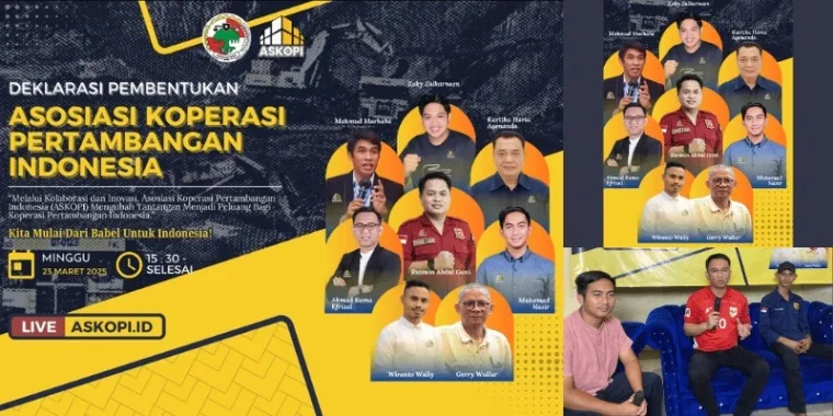 Deklarasi pendirian ASKOPI yang dilakukan secara virtual dari Bangka Belitung, Ahad. (istimewa)