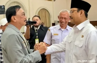 Bupati Pesisir Selatan Hendrajoni bertemu Menteri Sosial Saifullah Yusuf di Kantor Kemensos di Jakarta, Rabu (23/4/2025). FOTO: Dok Bagian Prokopim Pemkab Pessel