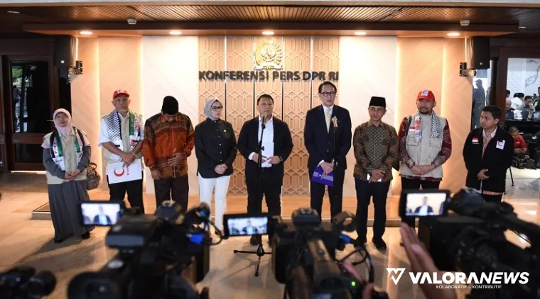 Ketua BKSAP, Mardani Ali Sera saat konferensi pers di Gedung Nusantara II, DPR RI, Senayan, Jakarta, Rabu (7/5/2025). (humas)